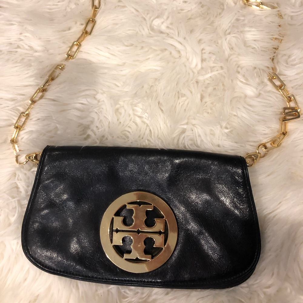 Tory Burch gold emblem cross body